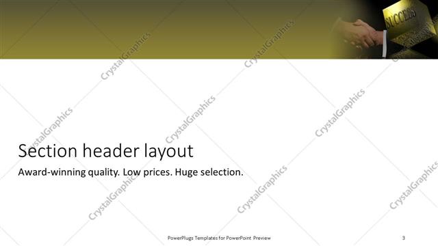 Section Header presentation slide layout
