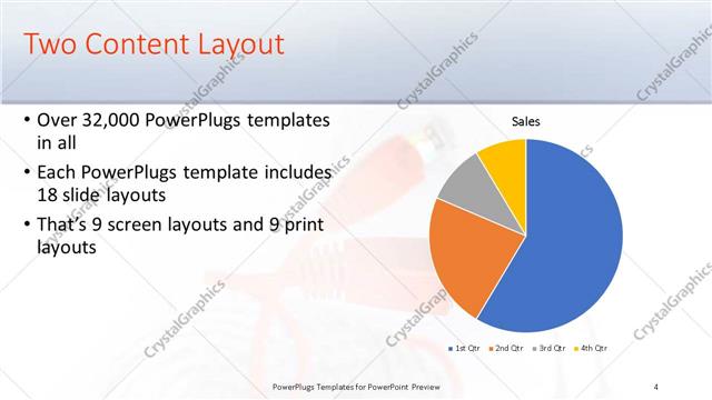 Two Content presentation slide layout