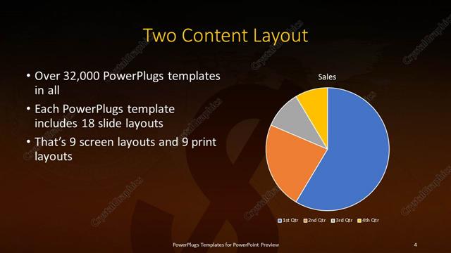 Two Content presentation slide layout