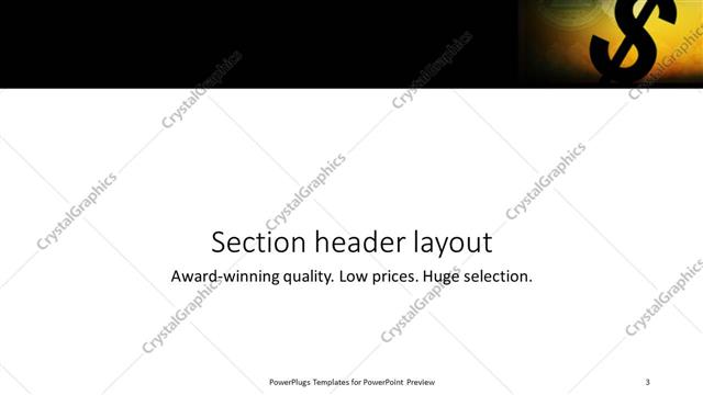 Section Header presentation slide layout