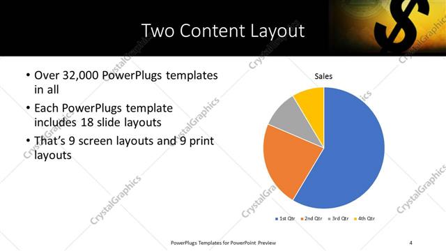 Two Content presentation slide layout