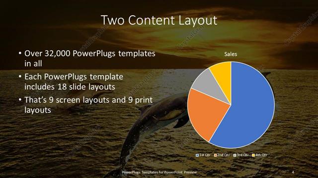 Two Content presentation slide layout