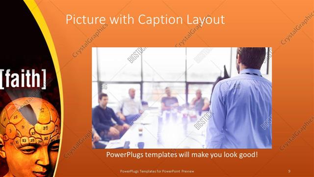 Picture with Caption presentation slide layout