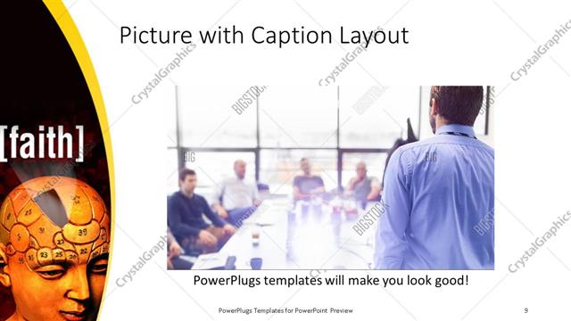Picture with Caption presentation slide layout