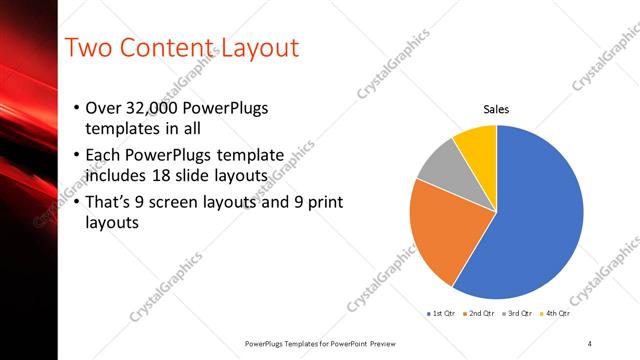 Two Content presentation slide layout