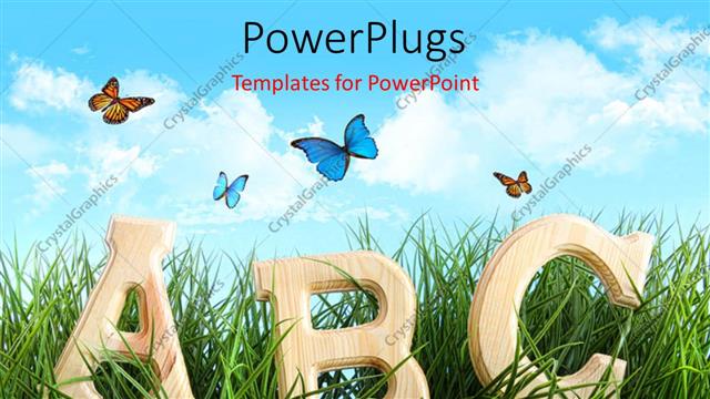  Presentation with abc - 3D alphabets, with nature