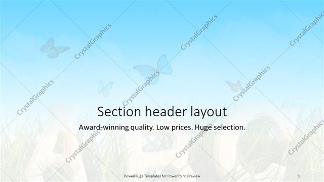 Section Header presentation slide layout
