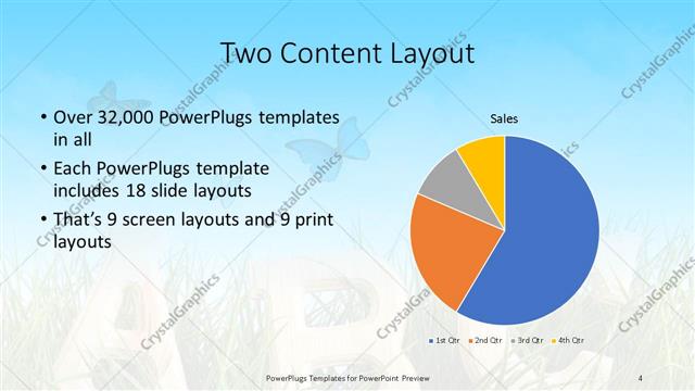 Two Content presentation slide layout