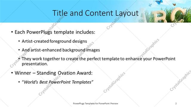 Title and Content presentation slide layout