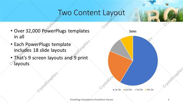 Two Content presentation slide layout