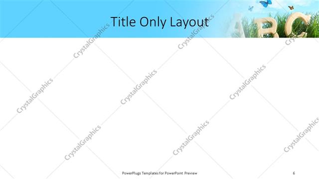 Title Only presentation slide layout
