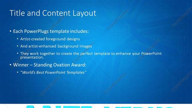 Title and Content presentation slide layout