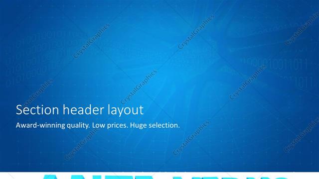 Section Header presentation slide layout