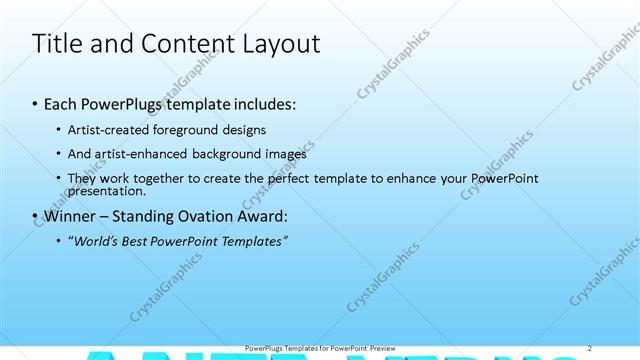 Title and Content presentation slide layout