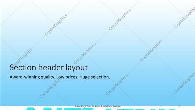 Section Header presentation slide layout