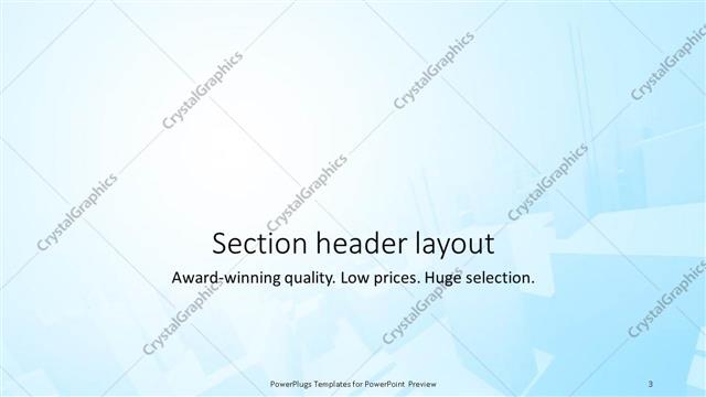 Section Header presentation slide layout