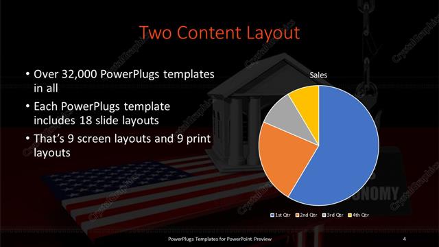 Two Content presentation slide layout
