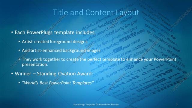 Title and Content presentation slide layout