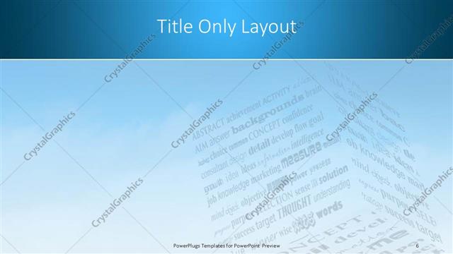 Title Only presentation slide layout