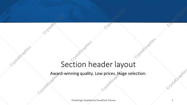 Section Header presentation slide layout