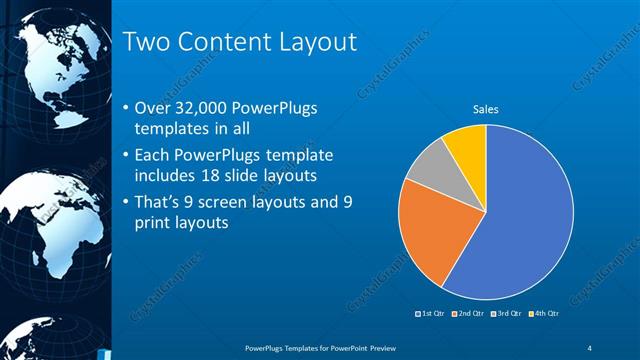 Two Content presentation slide layout