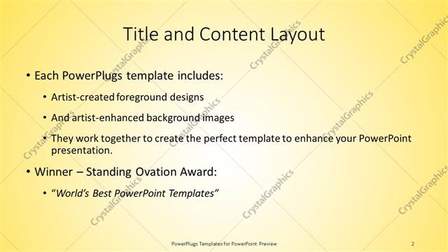 Title and Content presentation slide layout