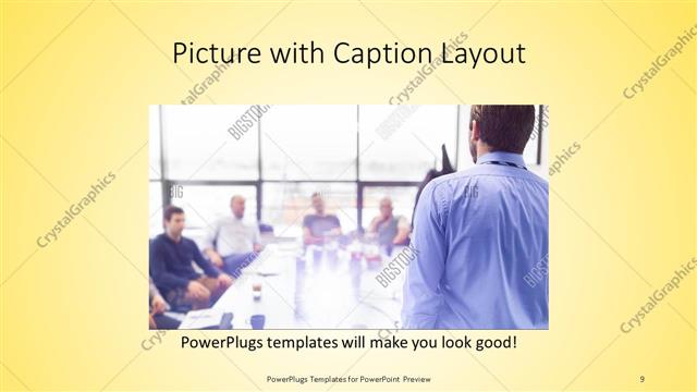 Picture with Caption presentation slide layout
