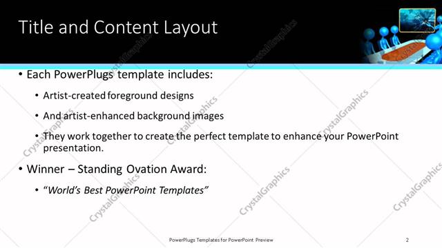 Title and Content presentation slide layout