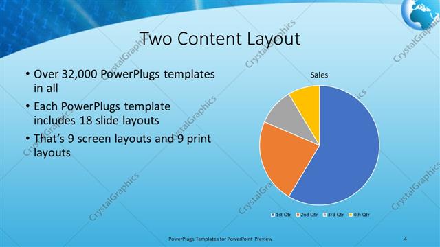 Two Content presentation slide layout