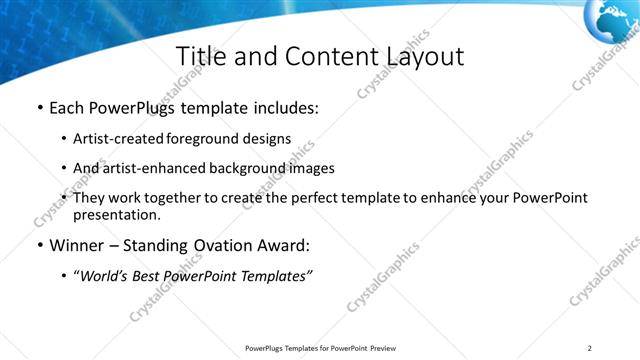 Title and Content presentation slide layout