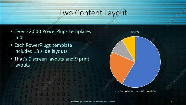 Two Content presentation slide layout