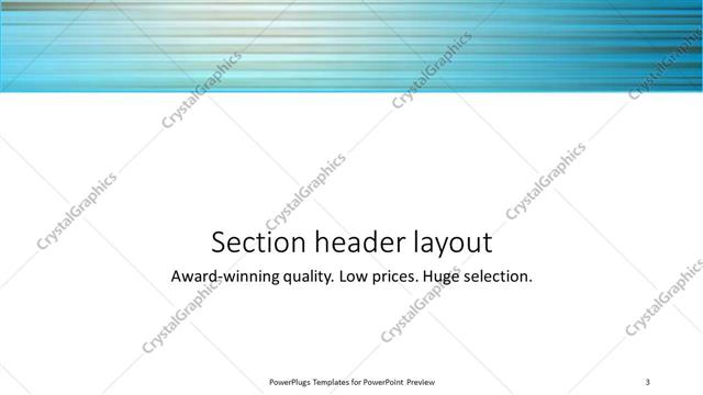 Section Header presentation slide layout