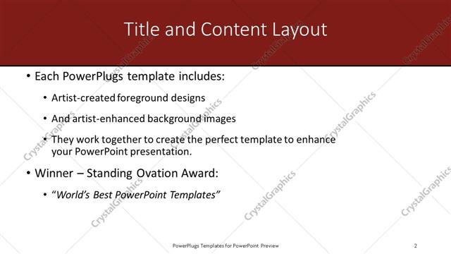 Title and Content presentation slide layout