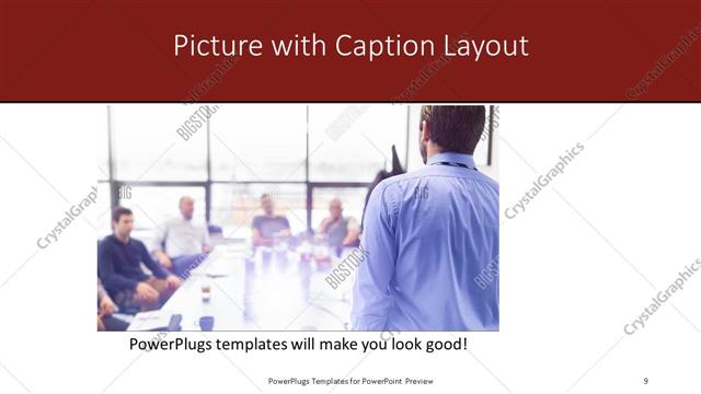 Picture with Caption presentation slide layout