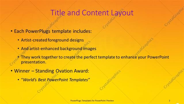 Title and Content presentation slide layout