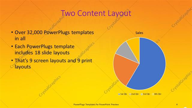 Two Content presentation slide layout