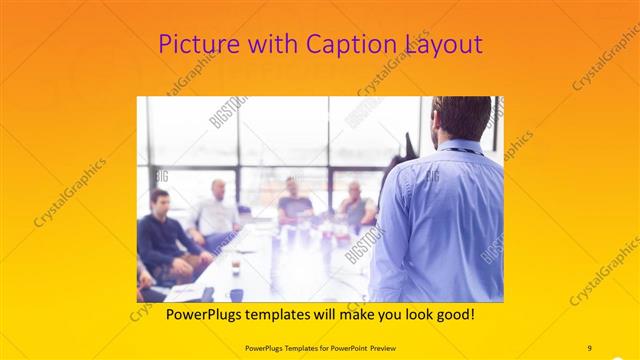 Picture with Caption presentation slide layout