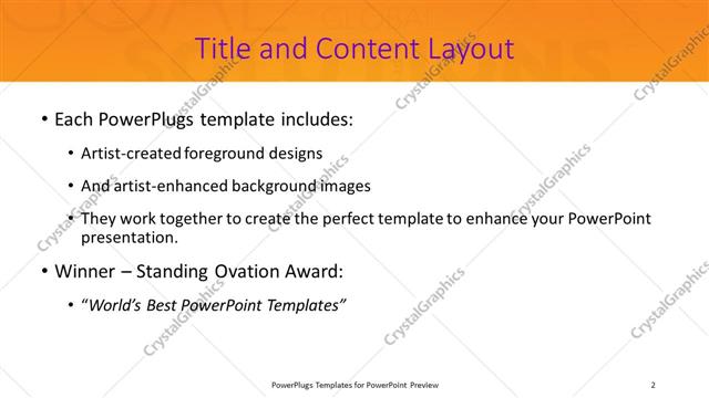 Title and Content presentation slide layout