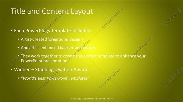 Title and Content presentation slide layout