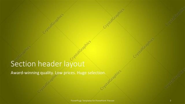 Section Header presentation slide layout