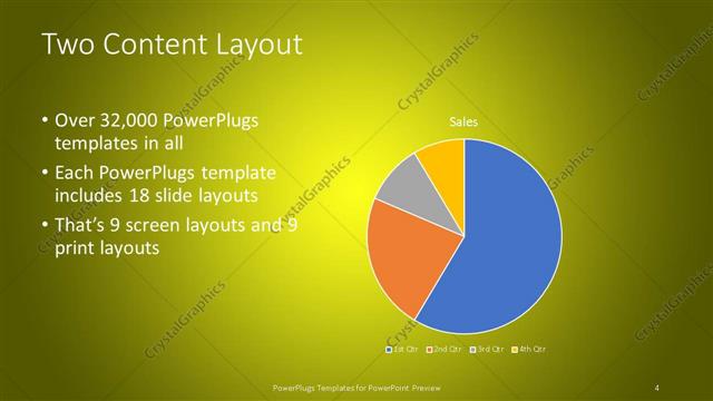 Two Content presentation slide layout