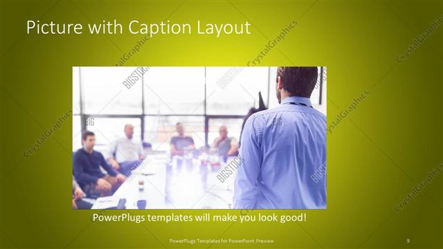 Picture with Caption presentation slide layout