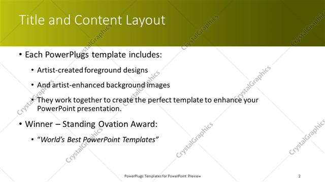 Title and Content presentation slide layout