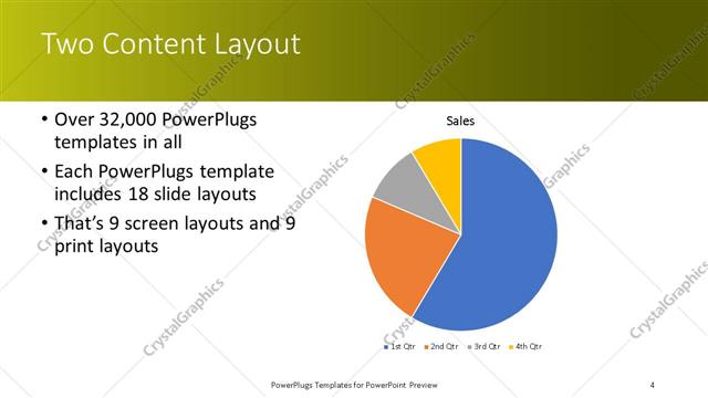 Two Content presentation slide layout