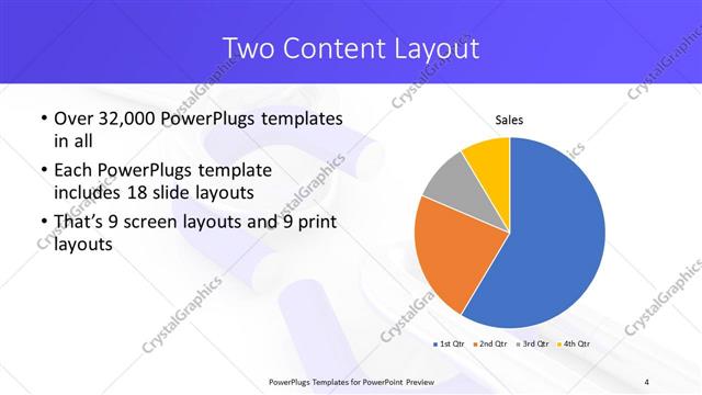 Two Content presentation slide layout