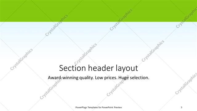 Section Header presentation slide layout