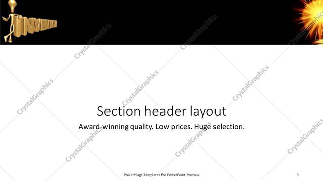 Section Header presentation slide layout