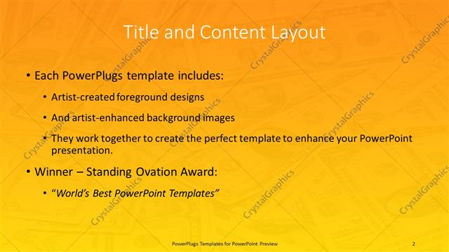 Title and Content presentation slide layout