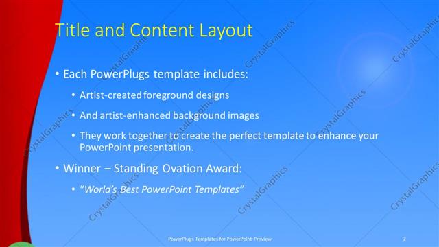 Title and Content presentation slide layout