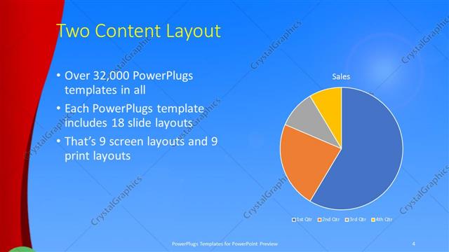 Two Content presentation slide layout